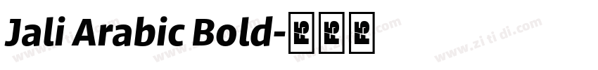 Jali Arabic Bold字体转换